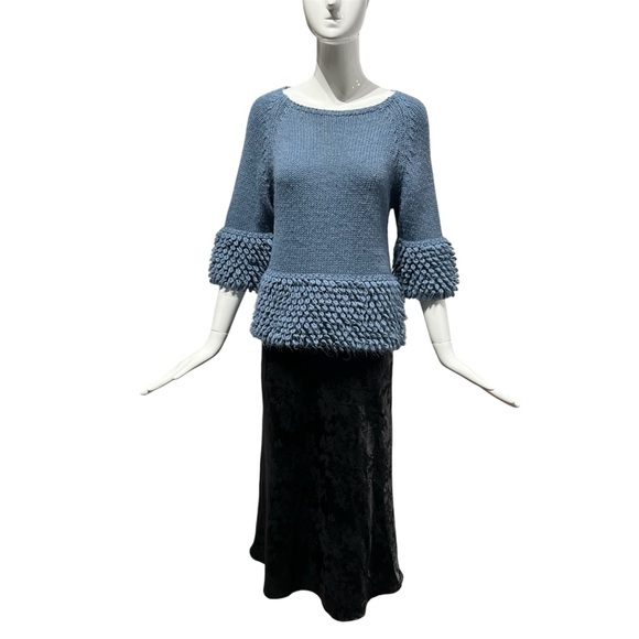 Altar’d Satin-Silk Feel Pencil Skirt Jet Black Floral Vines Accent Size Small - Picture 3 of 8